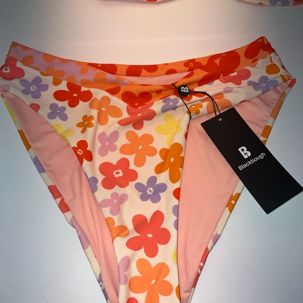 Blackbough Floral Bikini - Red, Orange, Pink - Picture 4 of 9
